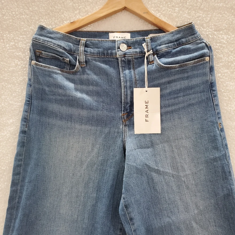 Frame Women's Size 32 Blue Le Palazzo High-Rise Wide Leg Denim Jeans Pants. - Picture 3 of 14